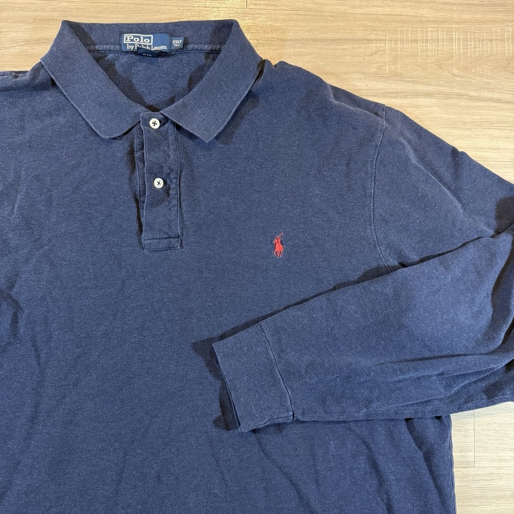 Polo Ralph Lauren Polo Sweater Mens 2XL Tall Blue‎ Logo Pony Long Sleeve